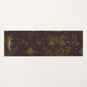 Weegschaal Zodiac Paarse Gouden Oosterse Bloem Yogamat (Achterkant (horizontaal))