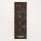 Weegschaal Zodiac Paarse Gouden Oosterse Bloem Yogamat (Achterkant)