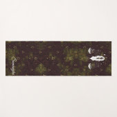 Weegschaal Zodiac Paarse Gouden Oosterse Bloem Yogamat (Voorkant (horizontaal))