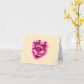 Weegschaal Zodiac Pastel Hart Verjaardagstaart Kaart (Gele Bloem)