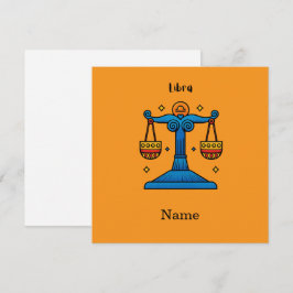Weegschaal Zodiac Retro Pop Art - Gepersonaliseerd Bedankkaart
