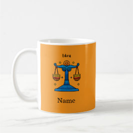 Weegschaal Zodiac Retro Pop Art - Gepersonaliseerd Koffiemok