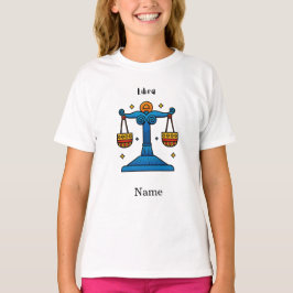 Weegschaal Zodiac Retro Pop Art - Gepersonaliseerd T-shirt