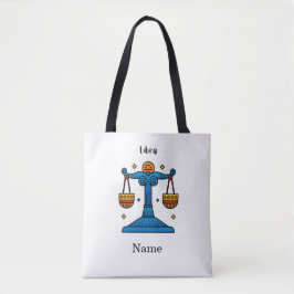 Weegschaal Zodiac Retro Pop Art - Gepersonaliseerd Tote Bag