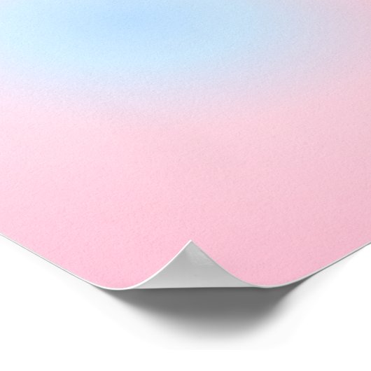 Weegschaal Zodiac, Roze Blauw Aura Gradient Poster (Hoek)