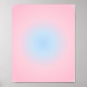 Weegschaal Zodiac, Roze Blauw Aura Gradient Poster (Voorkant)