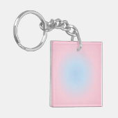 Weegschaal Zodiac, Roze Blauw Aura Gradient Sleutelhanger (Voorkant Links)