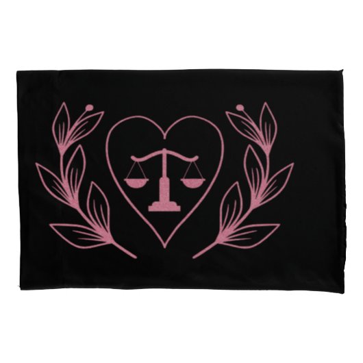 Weegschaal Zodiac Sign en Hart Kussenslopen (Voorkant-Links)