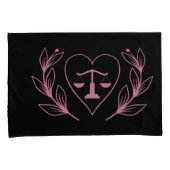 Weegschaal Zodiac Sign en Hart Kussenslopen (Voorkant-Rechts)