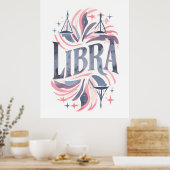  Weegschaal Zodiac Sign grillige illustratie Poster (Keuken)