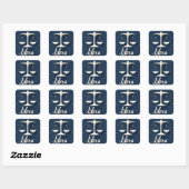 Weegschaal Zodiac Sign Icon met gebalanceerde scha Vierkante Sticker (Vel)