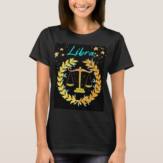 Weegschaal Zodiac Teken Horoscoop Astrologie Vrouw T-shirt (Voorkant)