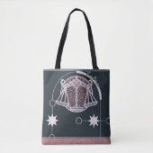 Weegschaal Zodiac Teken Roze en Blauwe Mandala Tote Bag (Voorkant)