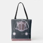 Weegschaal Zodiac Teken Roze en Blauwe Mandala Tote Bag (Achterkant)