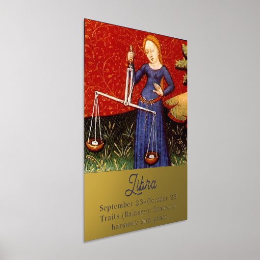 Weegschaal Zodiac Teken Schalen Verjaardagsfeest Folie Afdrukken (Laagn)