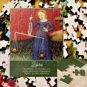 Weegschaal Zodiac Teken Schalen Verjaardagsfeest Legpuzzel