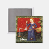 Weegschaal Zodiac Teken Schalen Verjaardagsfeest Magneet (Voorkant / Achterkant)