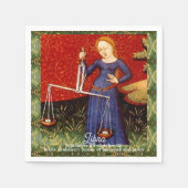 Weegschaal Zodiac Teken Schalen Verjaardagsfeest Servet (Voorkant)