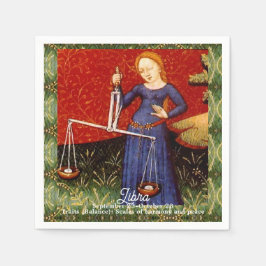 Weegschaal Zodiac Teken Schalen Verjaardagsfeest Servet