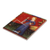 Weegschaal Zodiac Teken Schalen Verjaardagsfeest Tegeltje (Zijkant)