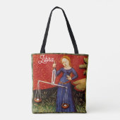 Weegschaal Zodiac Teken Schalen Verjaardagsfeest Tote Bag (Achterkant)