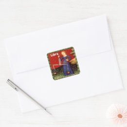 Weegschaal Zodiac Teken Schalen Verjaardagsfeest Vierkante Sticker