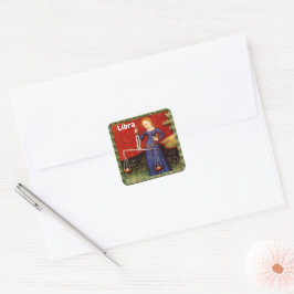 Weegschaal Zodiac Teken Schalen Verjaardagsfeest Vierkante Sticker