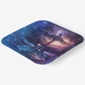 Weegschaal Zodiac Teken Waterverf Ontwerp Papieren Bordje (Gebogen)