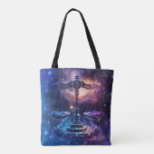 Weegschaal Zodiac Teken Waterverf Ontwerp Tote Bag (Achterkant)