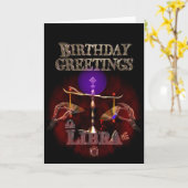 Weegschaal Zodiac Verjaardag Groeten door Valxart Kaart (Gele Bloem)