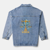 Weegschaal Zodiac Vrouwen Denim Jacket (Achterkant)