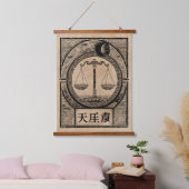 Weegschaal Zodiac Wabi Sabi Art |  schaalontwerp Hangend Wandkleed (Slaapkamer)