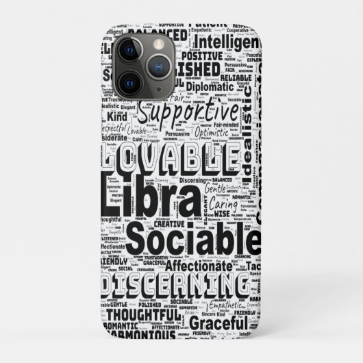 Weegschaal Zodiac Word Cloud Inspiratie Case-Mate iPhone Case (Achterkant)