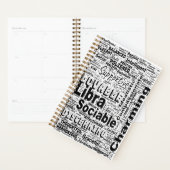 Weegschaal Zodiac Word Cloud Inspiratie Planner (Display)