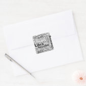 Weegschaal Zodiac Word Cloud Inspiratie Vierkante Sticker (Envelop)