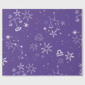 Weegschaal Zodiac Wrapping Paper Cadeaupapier (Vlak)