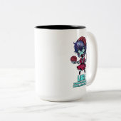 Weegschaal Zombie Tweekleurige Koffiemok (Voorkant rechts)