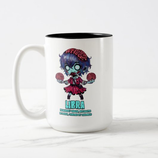 Weegschaar Zombie Tweekleurige Koffiemok (Links)