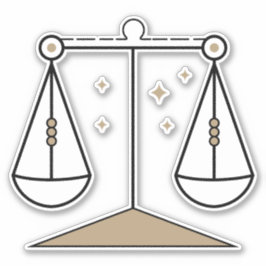 Weegschalen Luchtteken zwart astrologisch symbool Sticker