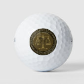 Weegschalen van de gerechtigheid | Initialen van a Golfballen (Voorkant)