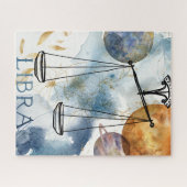 Weegschalen verjaarde diersoort astrologie blauw g legpuzzel (Horizontaal)