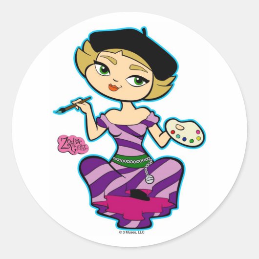 Weegschotkers Ronde Sticker (Voorkant)