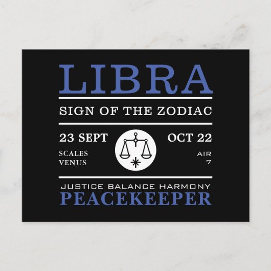 Weegtekening van de dierentuin, astrologisch briefkaart (Voorkant)