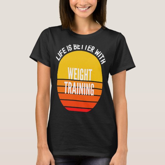 Weegtraining met gewichtsopleiding t-shirt (Voorkant)