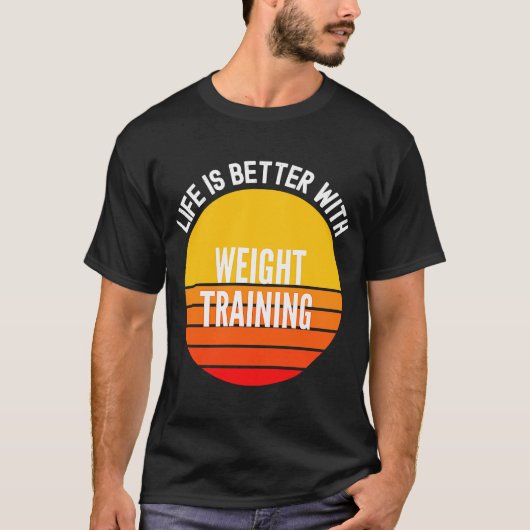 Weegtraining met gewichtsopleiding t-shirt (Voorkant)