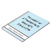 Weegverlies Journal Blue, diet Motivbook Notitieboek (Linkerzijde)