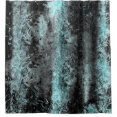 Weegvezelige vezelstructuur in lichtblauw douchegordijn (Voorkant)