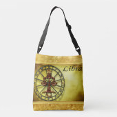 Weegvormig boog Zodiac Astrology Gold foil texture Crossbody Tas (Achterkant)