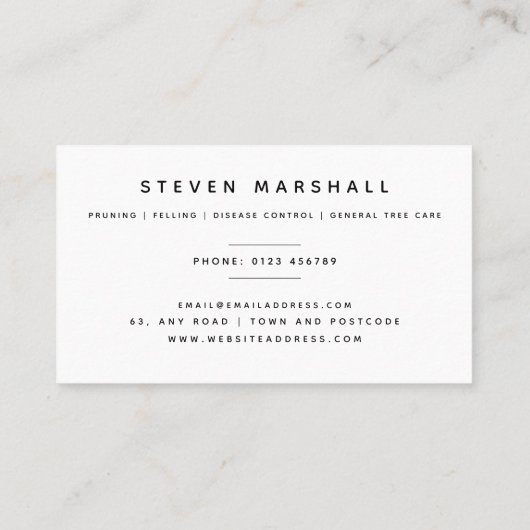 Weegwilg Visitekaartje (Achterkant)