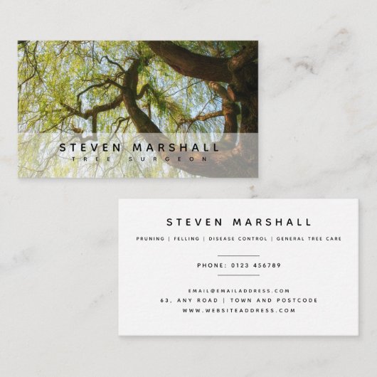 Weegwilg Visitekaartje (Voorkant / Achterkant)